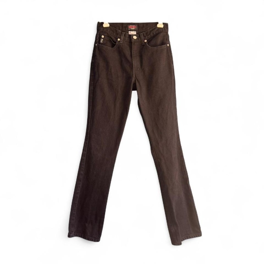 Vintage 90s Guess Jeans Women's Size 26 Denim Black Cotton Mid Rise‎ Grunge